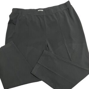 Catherines Crepe Knit Black Pants Elastic Waist Women's Plus Size 3X